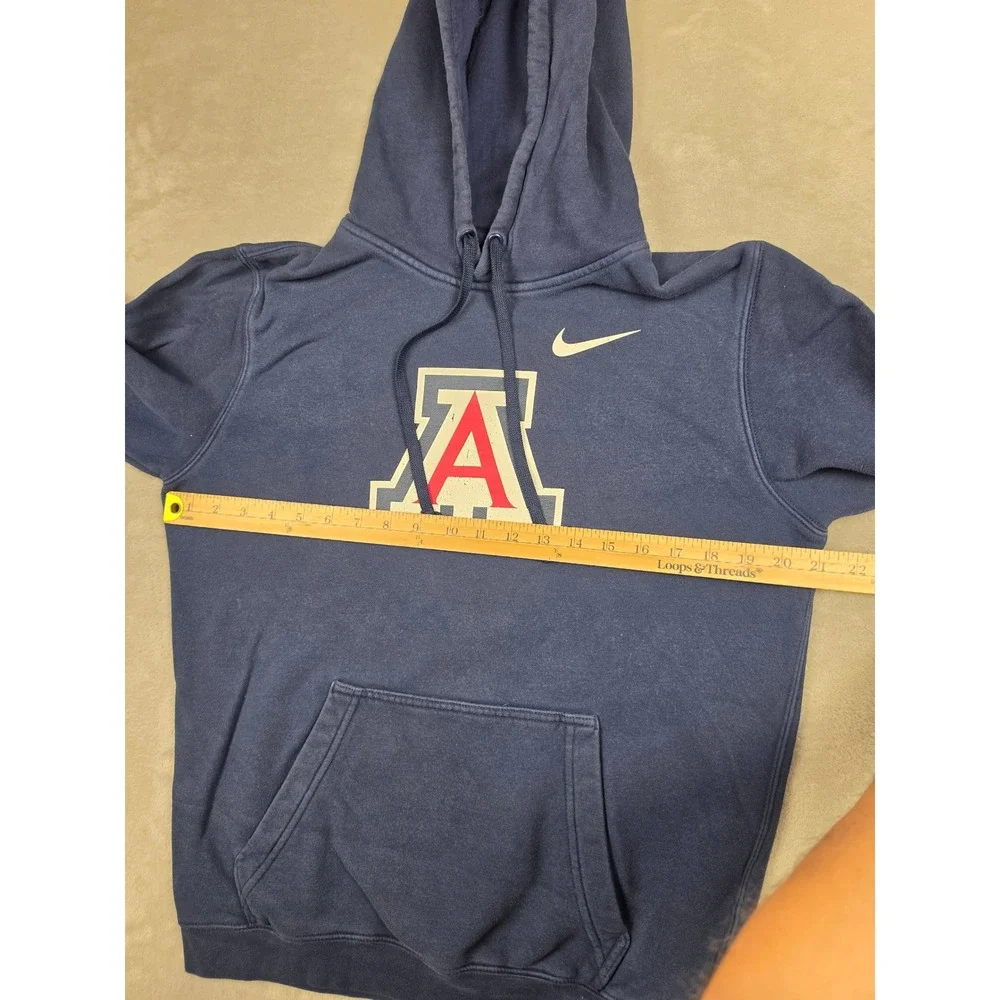 Nike Hoodie Mens Small Blue Arizona Wildcats NCAA Fleece Sweatshirt Faded 384089